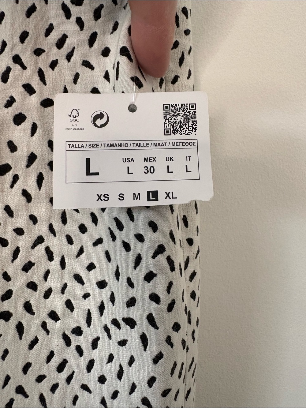 Zara Black & White Printed Pants - Picture 6 of 9
